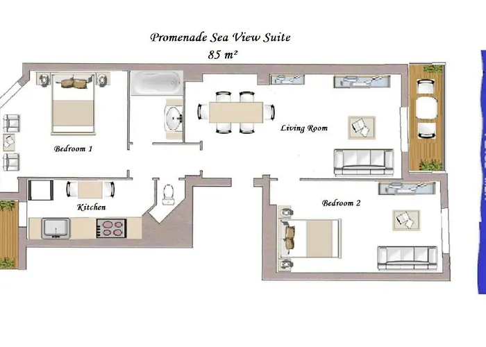 Sea Front - Panoramic View With Terrace - 85 M * Nizza